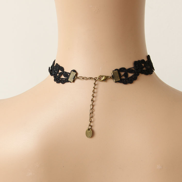 Vintage Gothic Lolita Bedding Black Lace Choker Necklace Ac0252 on Luulla