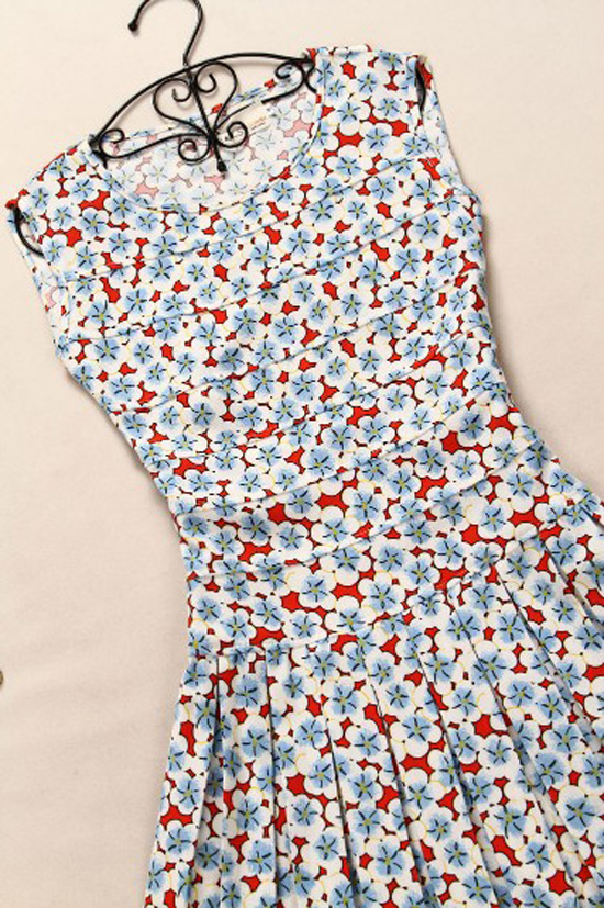 Digital Printing Lace up Backless Dress main image 0