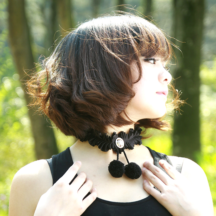 Gothic Sweet Lolita Cosplay Lace Choker Necklace Ac0278 on Luulla